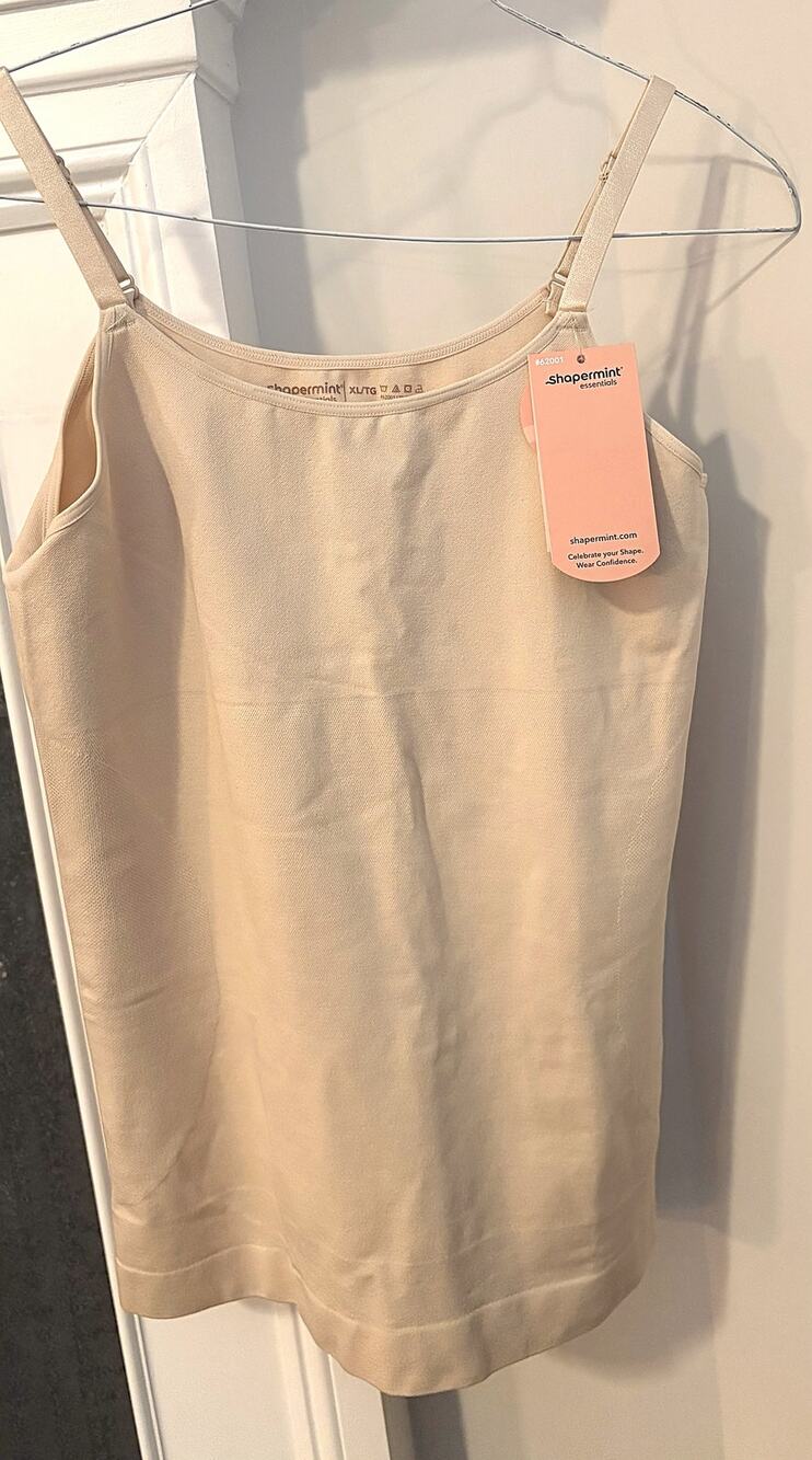 NWT Shapermint Essentials All Day Every Day Scoop Neck Cami, Nude, XL